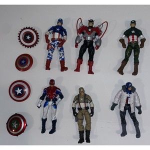 2010 Marvel Universe Captain America Britain Arctic Snow Desert Green Camo Lot